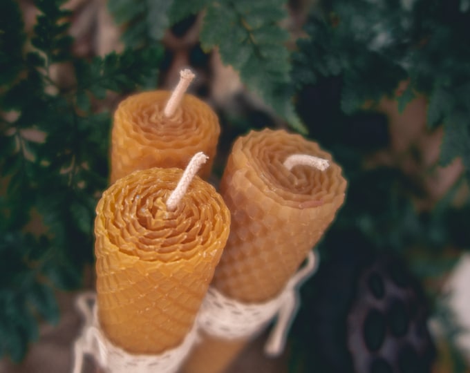 Rolled Beeswax Candles Handmade Pure BEESWAX candles 100% Beeswax