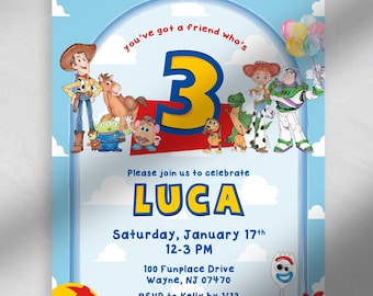 Toy Story Birthday Invitation – You’ve Got a Friend Who’s THREE