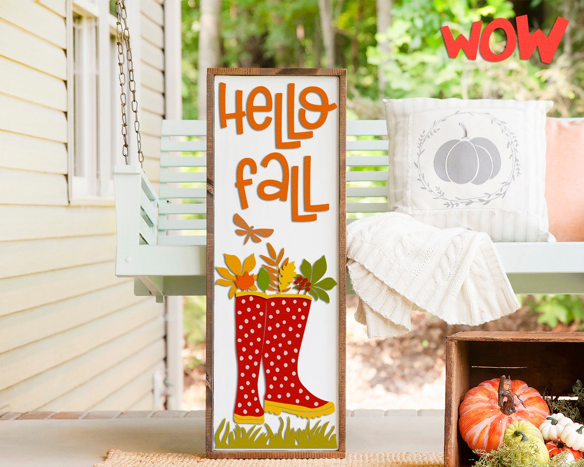 Fall Porch Signs SVG Bundle Autumn Porch Sign DXF Layered Etsy