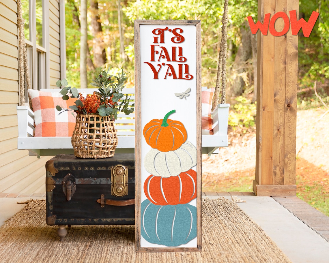 Fall Porch Signs SVG Bundle Autumn Porch Sign DXF Layered Etsy