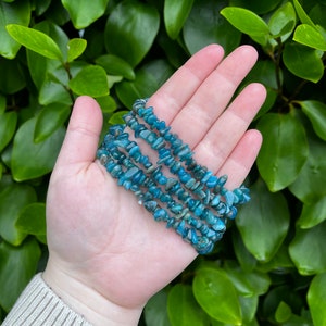 ONE Apatite Chip Bracelet | crystal bracelet, blue crystals, third eye chakra