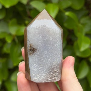 Druzy Agate Tower | natural agate, crystal point, healing crystals