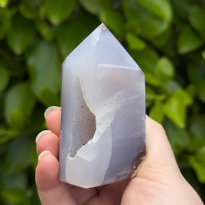 Druzy Agate Tower | natural agate, crystal point, healing crystals