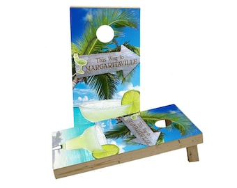 Margaritaville - Toes in the Water Custom Cornhole Board Game Set