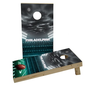 Philadelphia City Stadium Themed Regulation Custom Cornhole Board Game Set