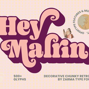 Organic Font, Retro Font, Vintage Font, Modern Font, Font Logo, Procreate Font, Instan Download Font, Groovy Font, Fun Font