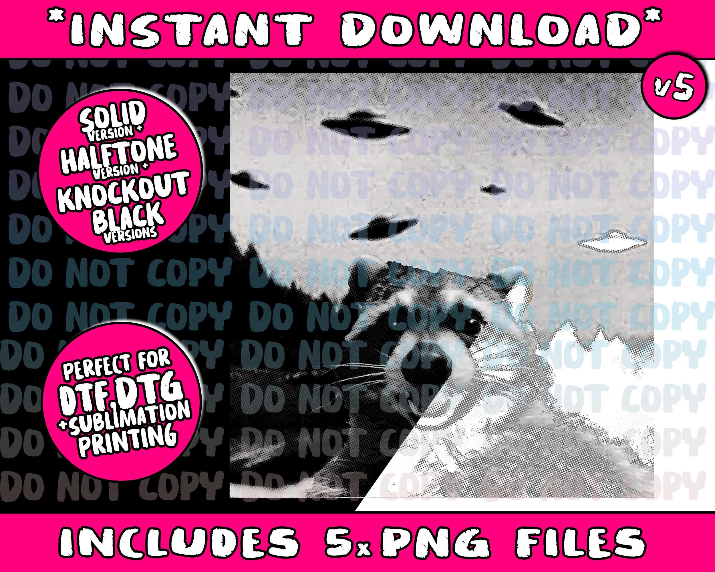 Alien UFO Funny Raccoon Png Bundle Trending Png Popular - Etsy