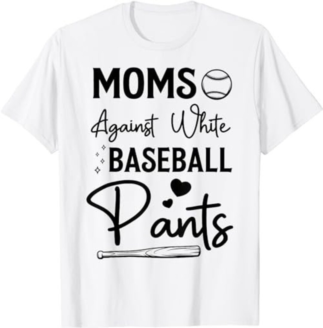 Moms Against White Baseball Pants Divertida temporada de Etsy España