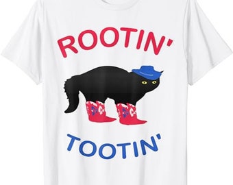 Cowboy Cat Vintage Funny Retro Rootin Tootin  T-Shirt, Sweatshirt, Hoodie - 32751