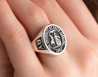 Silver University Signet Ring, Custom College Ring, Unisex Graduation Gift, Family Crest Gold Ring, Fathers Day Gift, Senior Rings - Etsy Silver University Signet Ring, Custom College Ring, Unisex Graduation Gift, Family Crest Gold Ring, Fathers Day Gift, Senior Rings - Etsy