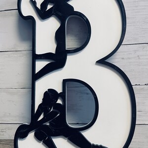 3D Volleyball Wood Letter: Layered Nursery Name Sign