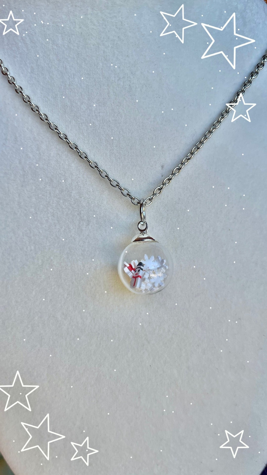 Christmas Snow Globe Necklace Holidays Christmas Gifts Christmas