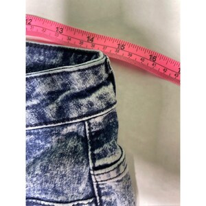 Jeans skinny da donna Joe Boxer a vita alta, lavaggio acido, blu, taglia 11, stile retrò anni '90. immagine 5