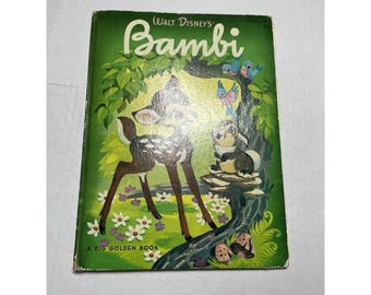 Libro vintage di Walt Disney su Bambi del 1949