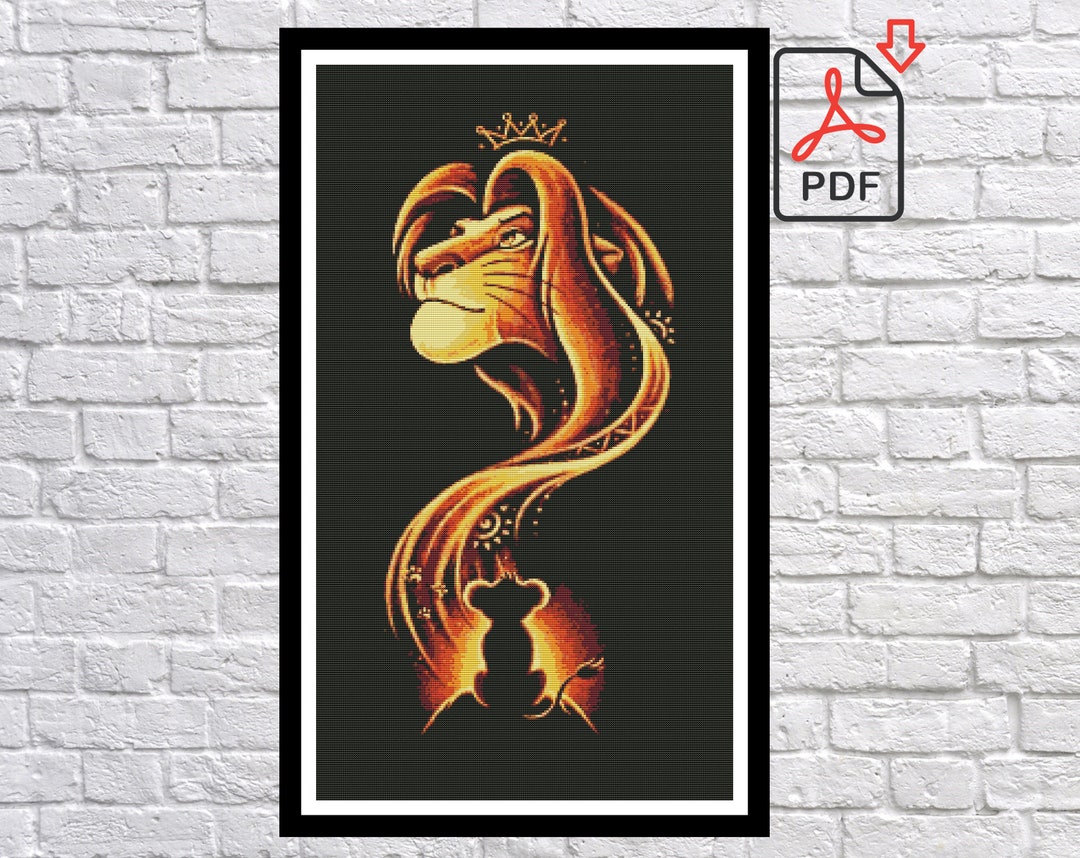 Lion King Counted Cross Stitch Pattern / Lion King Cross Etsy