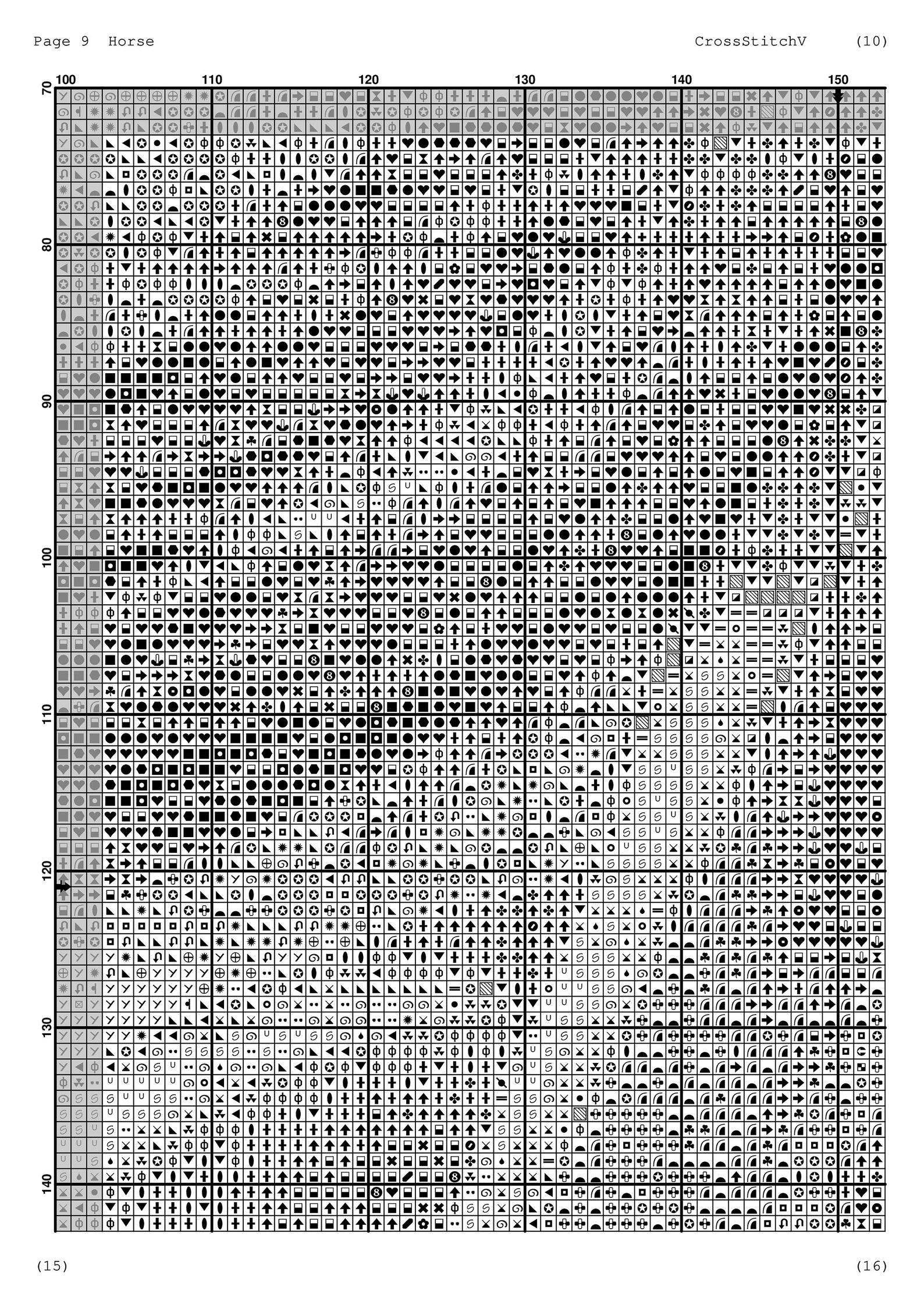 Horse Counted Cross Stitch Pattern / Horse PDF Cross Stitch Etsy