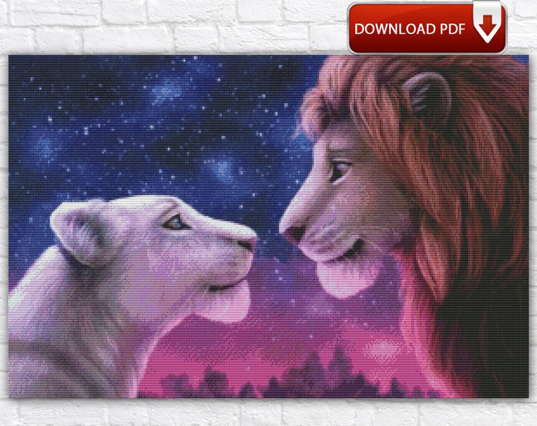 Lion King Cross Stitch Pattern / Lion King Counted Cross Etsy