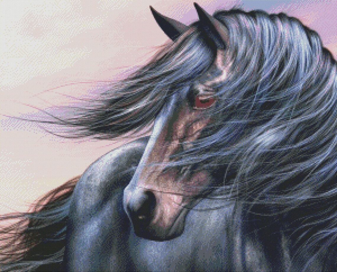 Horse Counted Cross Stitch Pattern / Horse PDF Cross Stitch Etsy