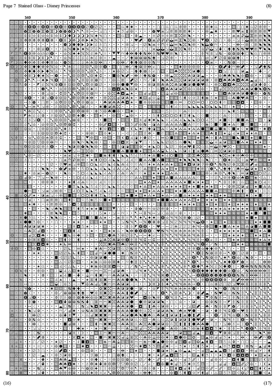 Princesses Cross Stitch Pattern / Mermaid Cross Stitch Chart / Etsy