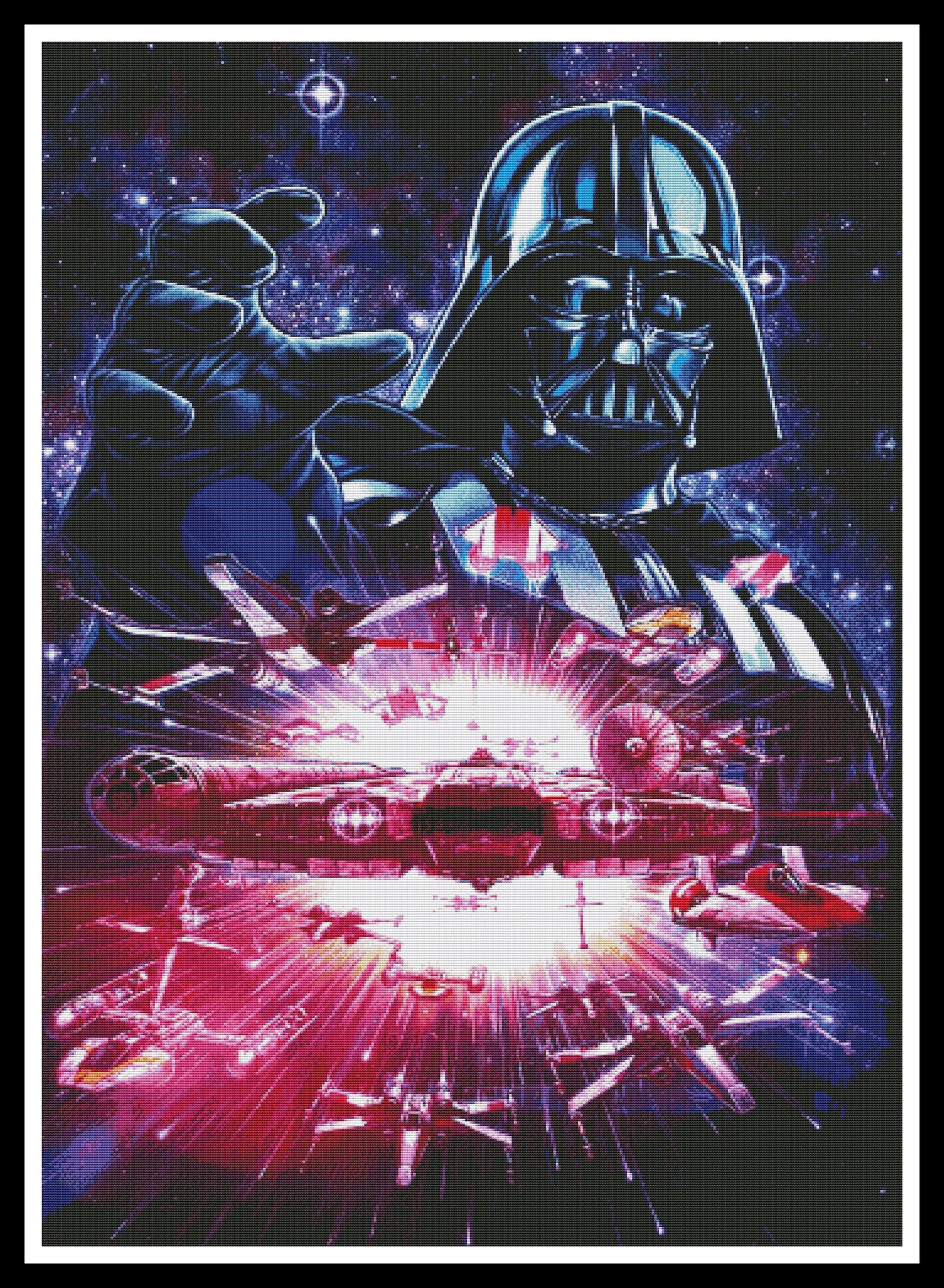 Star Wars Counted Cross Stitch Pattern / Darth Vader PDF Cross Etsy