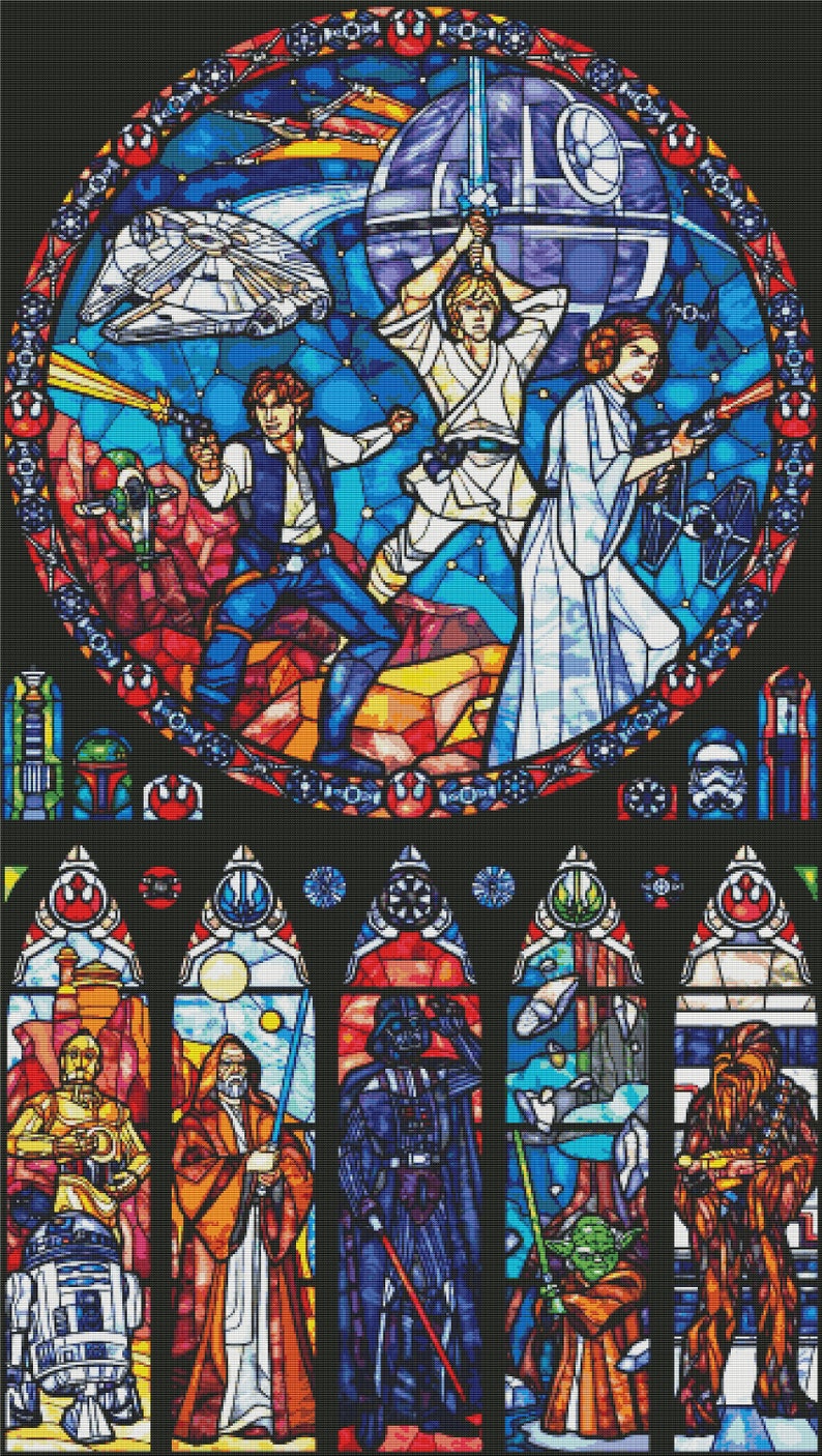 Star Wars Counted Cross Stitch Pattern / Star Wars Stained Etsy