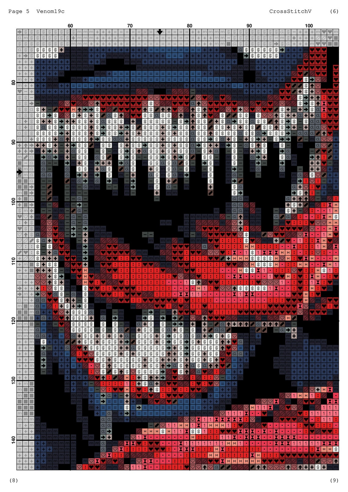 Venom Counted Cross Stitch Pattern / Marvel Cross Stitch Etsy