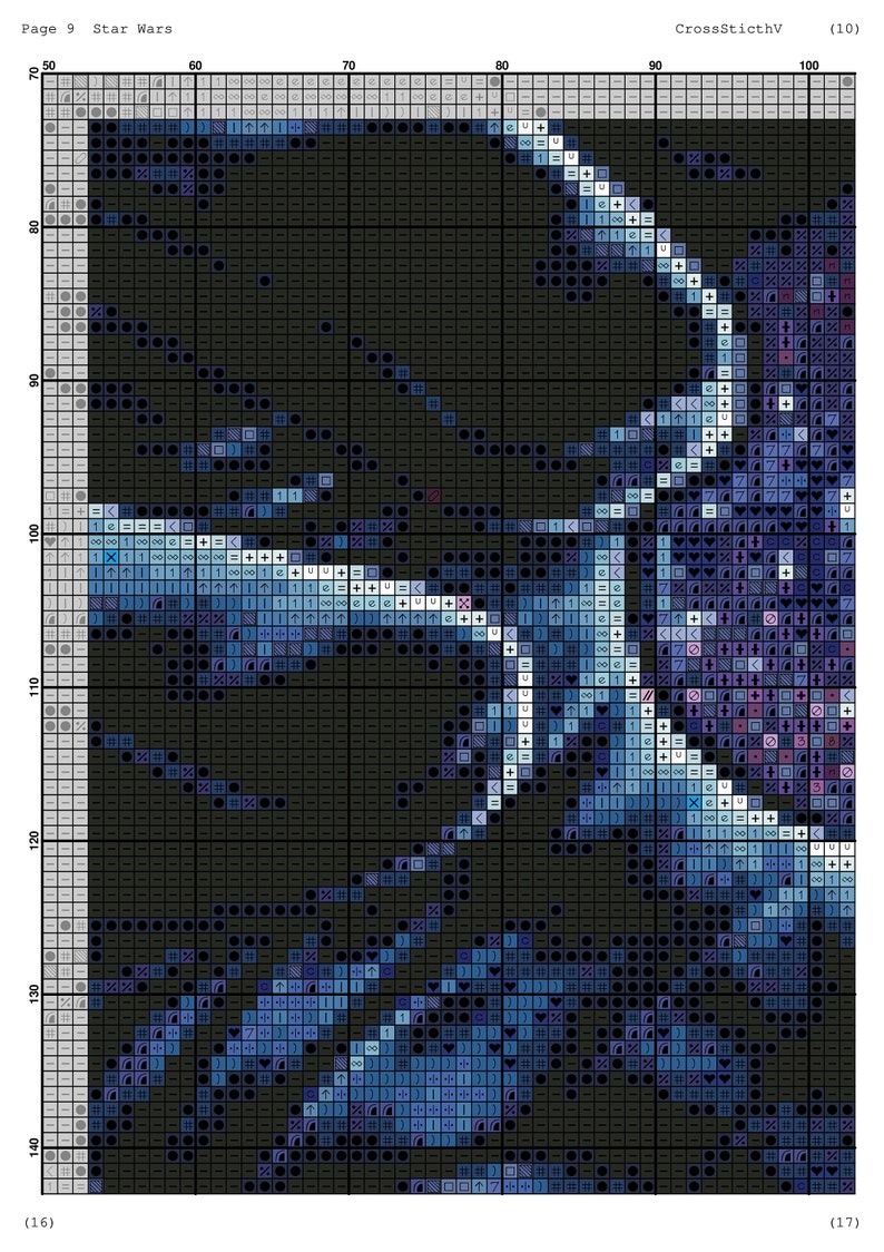 Star Wars Counted Cross Stitch Pattern / Darth Vader PDF Cross Etsy