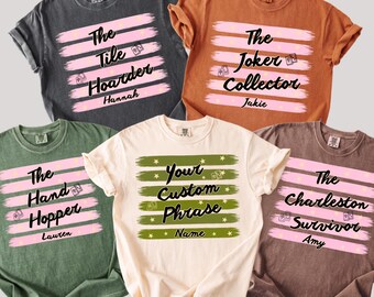 Personalized Mahjong Shirt, Funny Mahjong Player Tee, Custom Mahjong Saying, Girls Game Night Gift, Mahjong Hostess Gift
