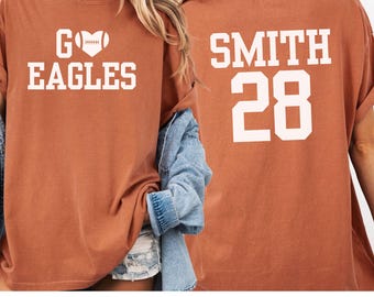 Custom Football Mom Shirt, Personalized Football Shirt, Game Day Football Shirt, Jersey Number and Name Football Sweatshirt