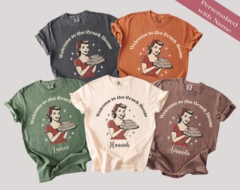 Personalized Mahjong Shirt, Funny Comfort Colors Mahjong Player Tee, Welcome to the Crackhouse T-shirt, Custom Game Night Gift for Her