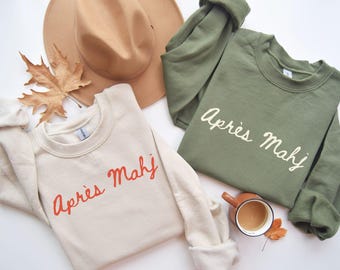 Mahjong Sweatshirt, Aprés Mahj Social Club Sweater, Game Night Gift for Her, Mahjong Gift for Mom