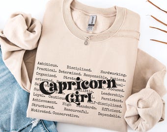 Capricorn Girl Shirt, Unique Astrology T-Shirt for Capricorn Birthday Gift