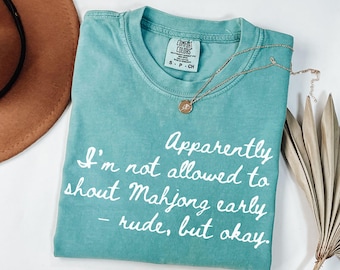 Funny Mahjong Shirt, Game Night Gift for Her