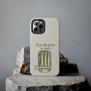 Sardine iPhone Case, Retro Tinned Fish iPhone Case, La Dolce Vita Phone Case, iPhone 16 Case, Protective Phone Cases, Summer iPhone Case