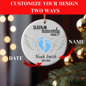 Personalized Baby Memorial Ornament, Sympathy Gift, Miscarriage Ornament, Infant Loss, Stillbirth Keepsake, Custom Baby Miscarriage, Baby