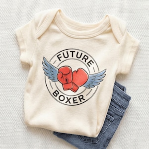 Future Boxer Baby Onesie - Cute Boxing Gloves Bodysuit for Baby