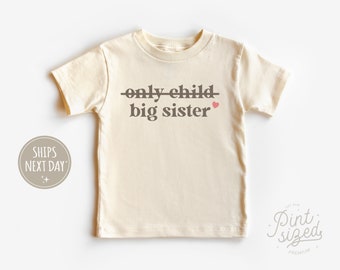 Retro Big Sister Toddler Shirt - Big Sis Sibling Kids Shirt - Big Sister Toddler Tee Gift- Announcement Shirt