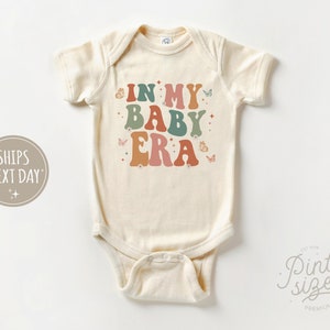 In My Baby Era Onesie® Cute Retro Baby Bodysuit Natural Baby Onesie® Short Sleeve Natural Onesie