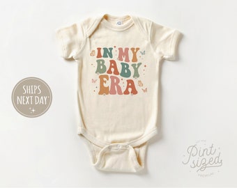 In My Baby Era Onesie® - Cute Retro Baby Bodysuit - Natural Baby Onesie®