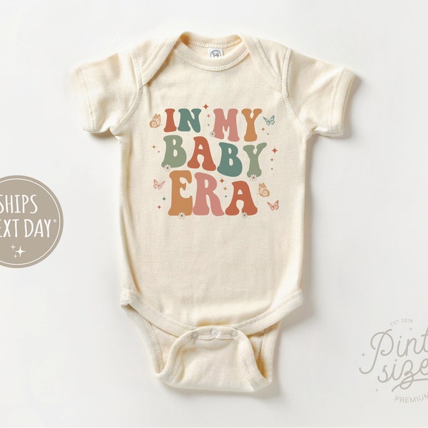 In My Baby Era Onesie® - Cute Retro Baby Bodysuit - Natural Baby Onesie®