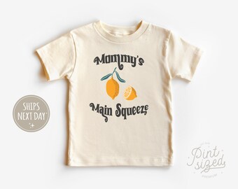 Mommy's Main Squeeze Toddler Shirt - Vintage Kids Shirt - Cute Summer Lemon Toddler Tee