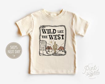 Wild Like the West Toddler Shirt - Vintage Desert Bodysuit - Cute Natural Baby Onesie®