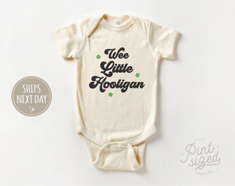 Wee Little Hooligan Baby Onesie® - Body pour la Saint-Patrick - Body irlandais naturel rétro pour bébé