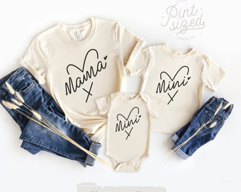 Mama and Mini Shirt Set - Mama's Mini T-Shirt - Mommy and Me Toddler Tee - Mommy and Baby Matching Set - New Mom Shirt
