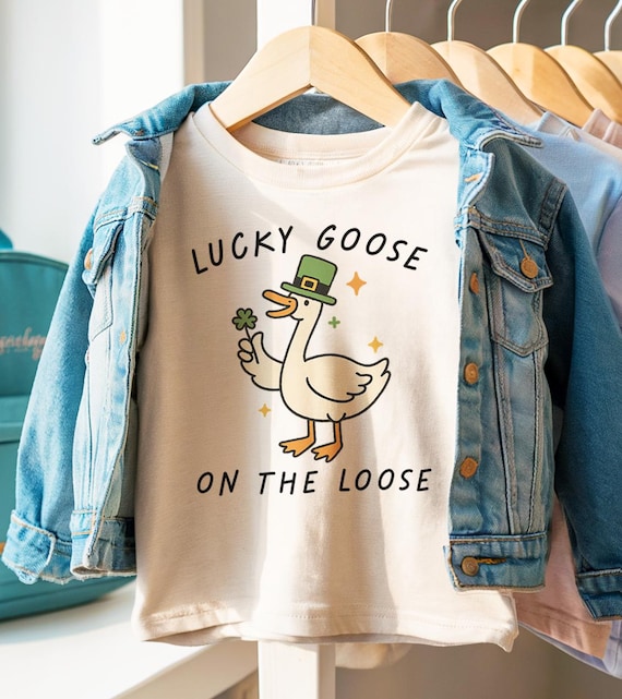 Lucky Goose On The Loose Toddler Shirt - St Patrick's Day Kids Tee