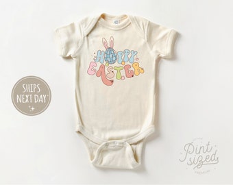 Retro Easter Baby Onesie® - Joli body houblonné pour Pâques - Baby Natural Onesie®