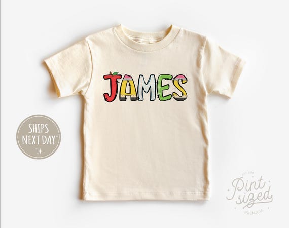 Personalized Back to School Kids Shirt - Boys Custom Name Shirt - First Day of School Custom Shirt - Kids First Day of School Outfit