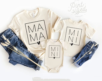 Mama and Mini Shirt Set - Mama and Me T-Shirt - Mommy and Me Toddler Tee - Mommy's Mini Matching Set - New Mom Shirt