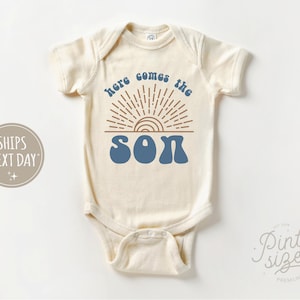 Here Comes The Son Onesie® - Retro Announcement Bodysuit - Cute Summer Baby Onesie®