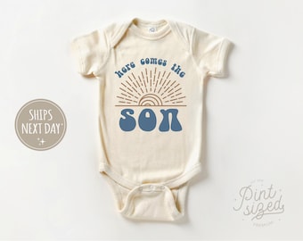 Here Comes The Son Onesie® - Retro Announcement Bodysuit - Cute Summer Baby Onesie®